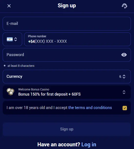 Register at Spinay Casino and receive a bonus in-game
